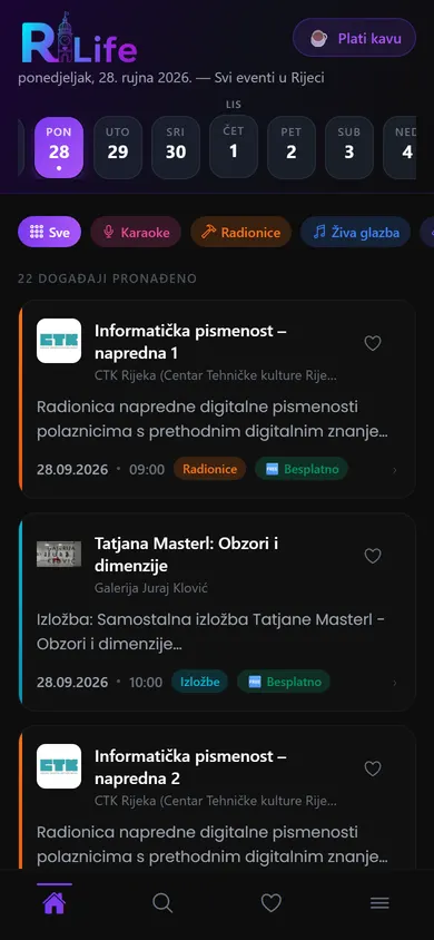RiLife · vodič kroz Rijeku, na mobitelu
